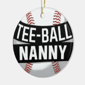 T-shirt-Ball Nanny Funny Teeball Oma Keramisch Ornament (Links)