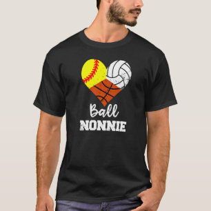 T-shirt Ball Nonnie Heart Softball Volleyball Basketball N