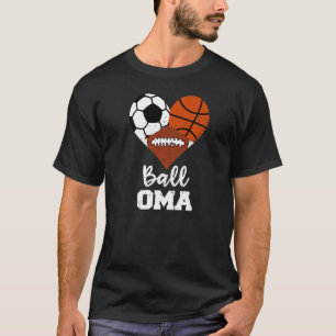 T-shirt Ball Oma Coeur Football Football Football Oma