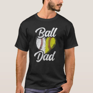 T-shirt Ball Papa Baseball Softball Team Sports