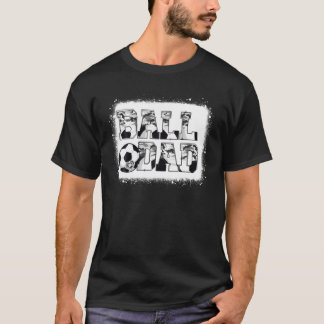 T-shirt Ball Papa Soccer Papa Camo Jeu Jour Amusant Père D