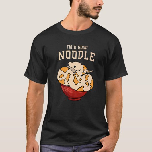 T-shirt Ball Python pour moi je suis une bonne nouille (Devant)