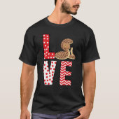 T-shirt Ball Python Valentines Day Love Valentine Cute Hea (Devant)