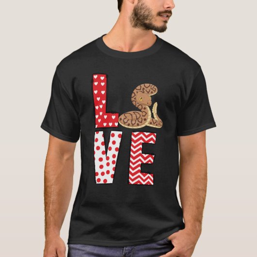 T-shirt Ball Python Valentines Day Love Valentine Cute Hea (Devant)