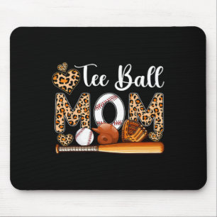 T-shirt Ball Schattige Mom Leopard Kostuum Basebal Muismat