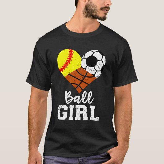 T-shirt Ball Softball Soccer Basketball (Devant)