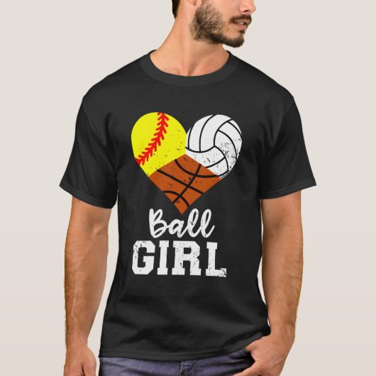 T-shirt Ball Softball Volley-ball Basket (Devant)