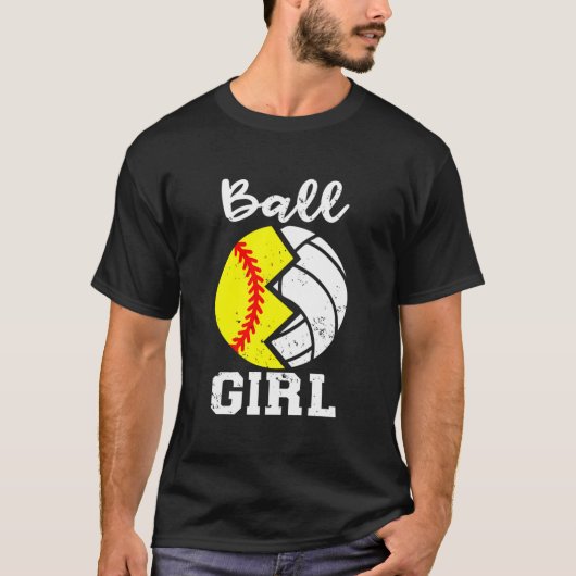 T-shirt Ball Softball Volleyball (Devant)
