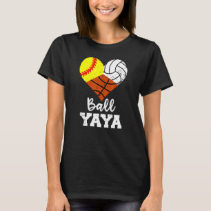 T-shirt Ball Yaya Heart Softball Volley-ball Basket-ball Y