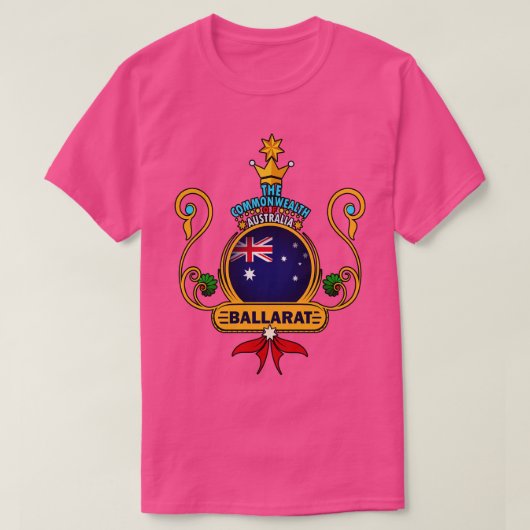 T-shirt Ballarat City Pride Drapeau Australien d'or Souven (Design devant)