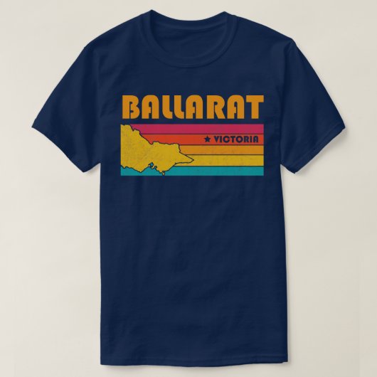 T-shirt Ballarat Victoria Vintage Souvenir déshabillé (Design devant)