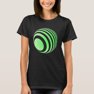 T-shirt Balle 3D avec bandes vertes -