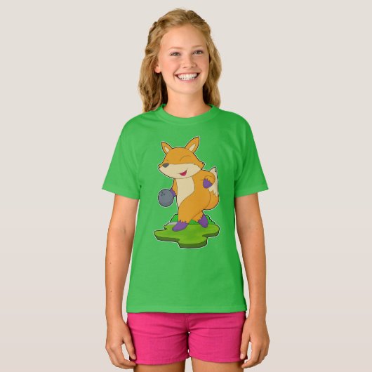 T-shirt balle de Bowling Fox (Devant entier)