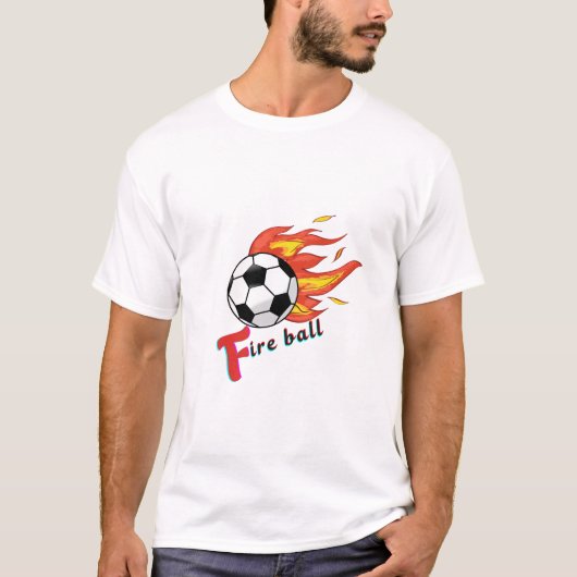 T-shirt Balle de feu - Football en feu (Devant)