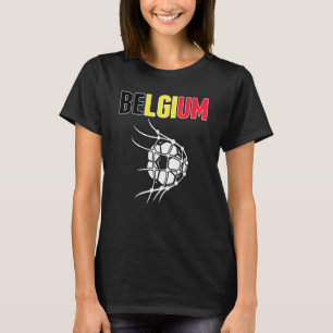 T-shirt Balle de football belge dans le filet Soutenir l'