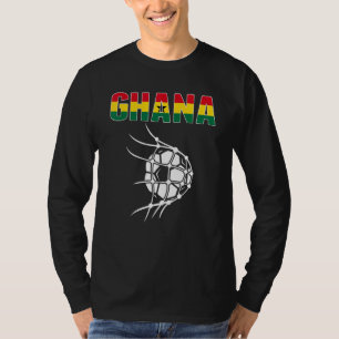 T-shirt Balle de football du Ghana dans le filet de but so