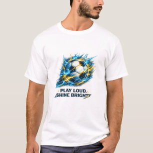 T-shirt Balle de Football Électrique Jouez Fort Éclairez
