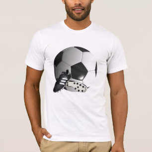 T-shirt Balle De Football Et Chaussures,
