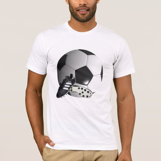 T-shirt Balle De Football Et Chaussures, (Devant)