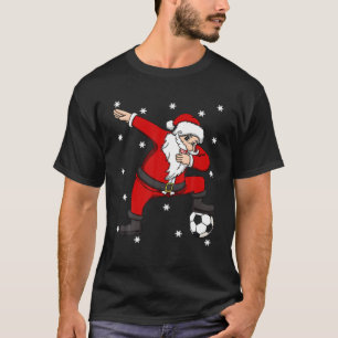 T-shirt Balle de football Noël Dabbing Santa Claus Sport P