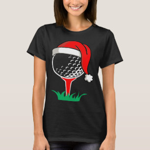 T-shirt Balle de golf bonnet de père Noël Noël blague de