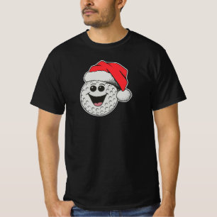T-shirt Balle de golf de Noël Chapeau de Père Noël Vintage