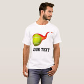 T-shirt balle de tennis enflammée (Devant entier)