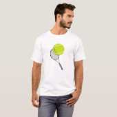 T-shirt Balle de tennis et raquette (Devant entier)
