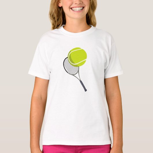T-shirt Balle de tennis et raquette (Devant)