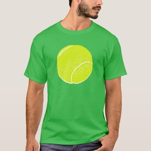 T-shirt balle de tennis jaune (Devant)