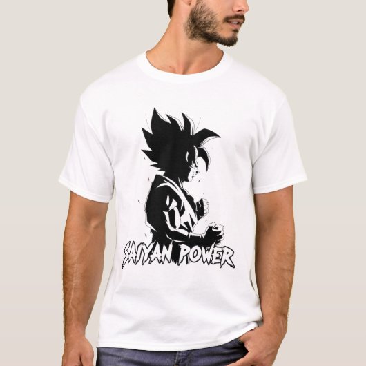 T-shirt balle Dragon z Saiyan power action t-shirt (Devant)