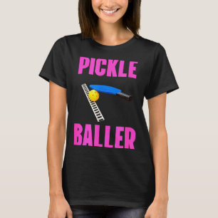 T-shirt Baller,cadeaux drôles de balle de pickle ball,raqu