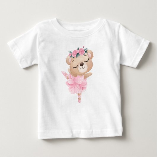 T-shirt Ballerina Bear Baby (Devant)