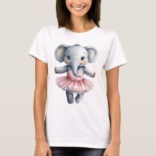T-shirt Ballerine d'éléphant mignonne danse ballet