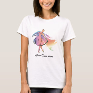 T-shirt Ballerine en pastel (personnalisable)