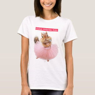 T-shirt Ballerine mignonne de tamia dans le tutu au studio
