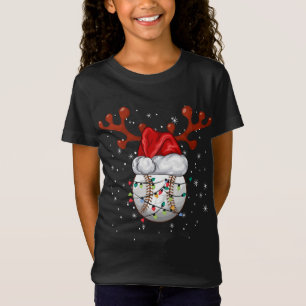 T-Shirt Balles de softball Noël Funky Santa Hat Reindeer