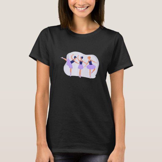 T-shirt Ballet artistique Ballerina Pointe Barr Graphic (Devant)