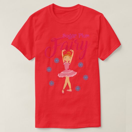 T-shirt Ballet Ballerina Danse Noël Sugar Plum Fée (Design devant)