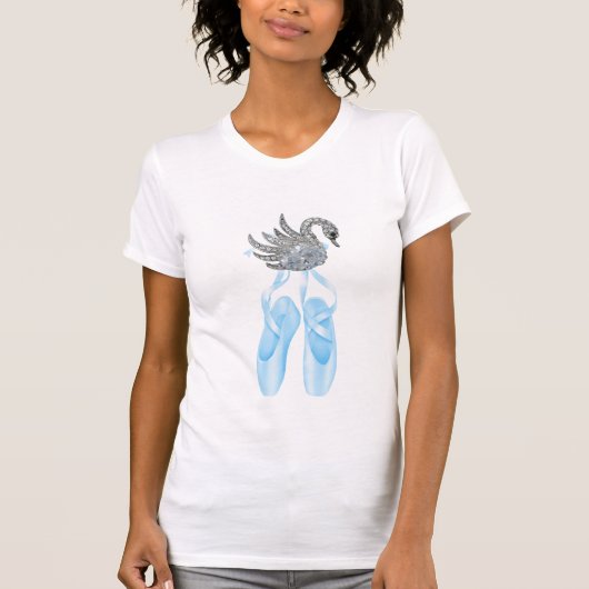 T-shirt Ballet bleu Chaussures Swan (Devant)