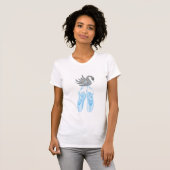 T-shirt Ballet bleu Chaussures Swan (Devant entier)