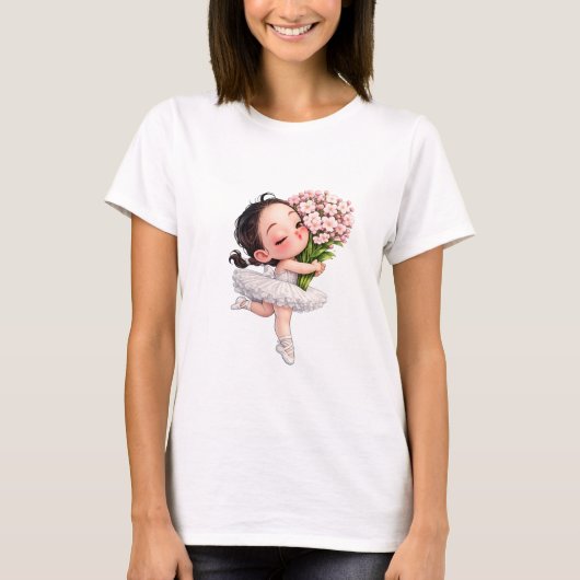 T-shirt Ballet Bouquet Hug (Devant)