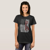 T-shirt Ballet Dancer Ballerina American Flag Dance 2 (Devant entier)