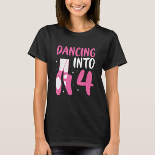 T-shirt Ballet Danseuse Danser dans 4e anniversaire Baller