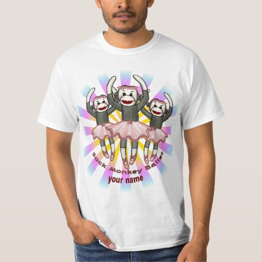 T-shirt Ballet de Singe en Chaussette (Devant)