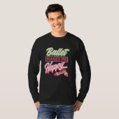 T-shirt Ballet Me Rend Heureux - Ballet Chaussures Idée Da (Devant entier)
