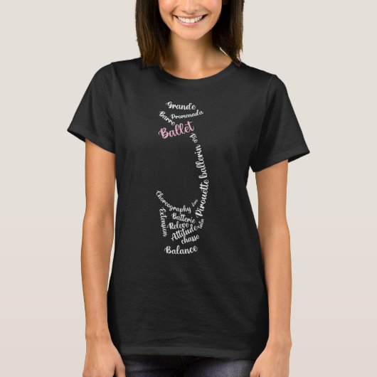 T-shirt Ballet Pointe Chaussure Funny Ballerina Danse Amou (Devant)