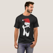 T-shirt Ballet Pointe Chaussure Noël Santa Hat (Devant entier)