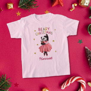 T-shirt Ballet rose mignon Danser Panda Noël