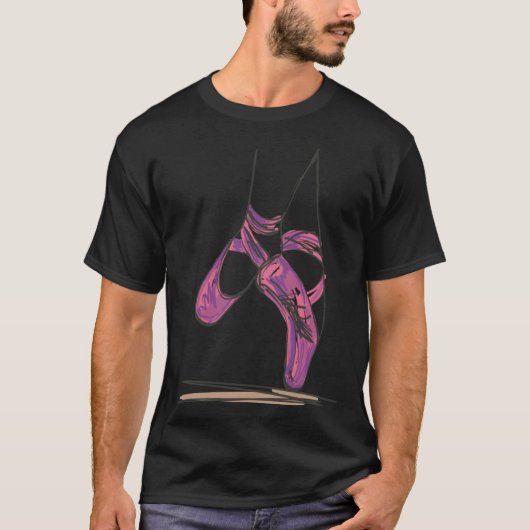T-shirt Ballet Shoes Dancer Dancing People (Devant)